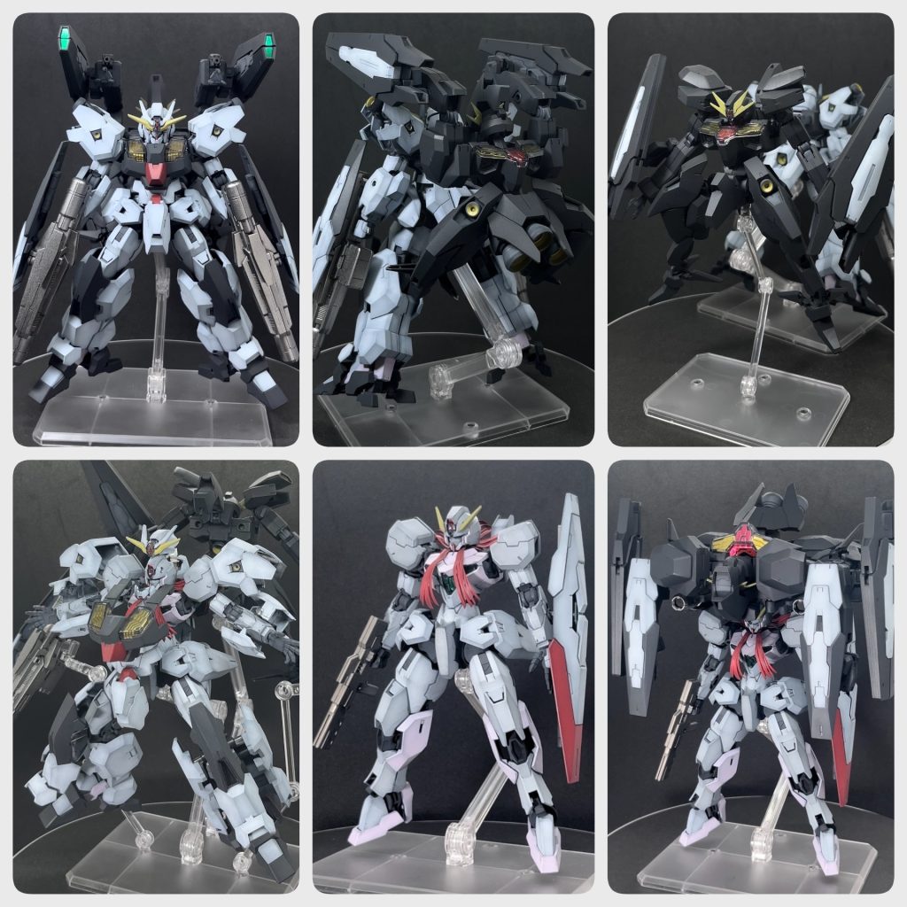 ガンダムルブリスウル、ガンダムルブリスソーン、ガンヴォルヴァのミキシングで、ヴァーチェ、ナドレ、セラヴィー、セラフィム、ラファエルを一気にオマージュしてみました。