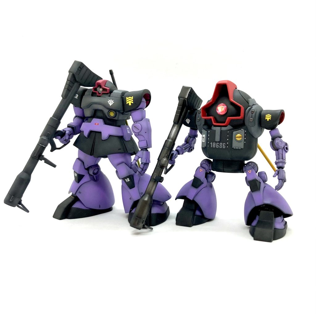 はい。意外とちゃんとドムしてますなぁ🧐あ、ちなみに肩と脚は食玩のドムからの流用です。まぁ もちろん一手間加えてはありますが😅