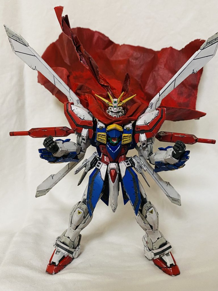 戦って!戦って!戦い抜いて!ガンダム・ザ・ガンダムになった後のイメージなので、汚し多めで仕上げています。