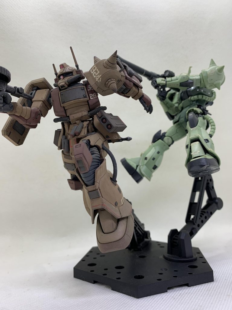 素組みRGザクと遊んでみたり。ご視聴いただき感謝です。