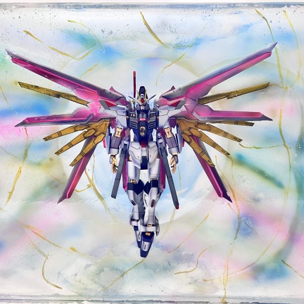 HGマイティーストライクフリーダム　映画風レジンアート