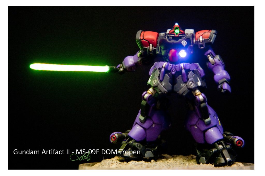 Gundam Artifact II – MS-09F DOM Tropen ミニチュアモデル電動改造