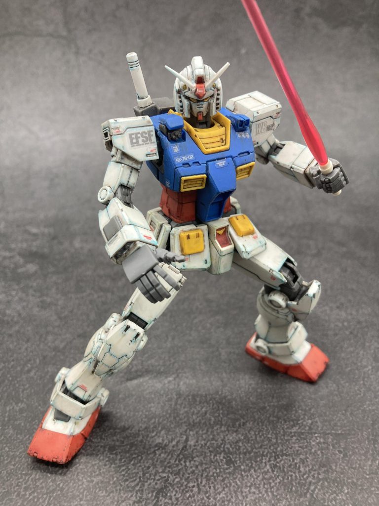 【無塗装】オリジンガンダム–2枚目/制作者：筆塗りおじさん