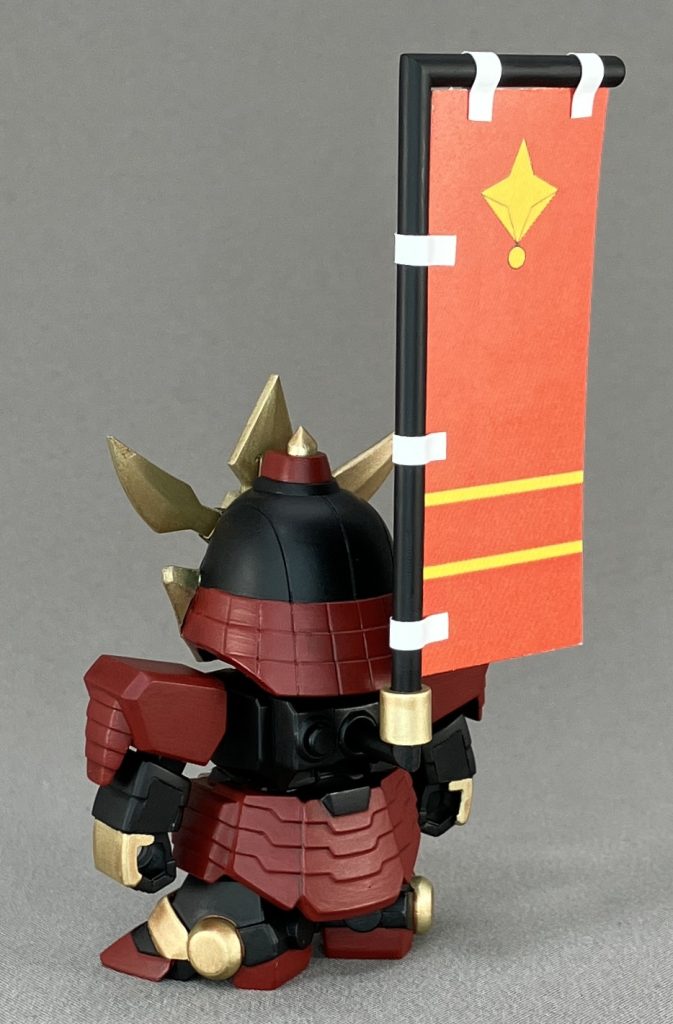 ・旗は元祖SDシステムアップDEセットの旗をまねて作りました。表裏に違う旗を貼って両軍に対応できるようにしました。