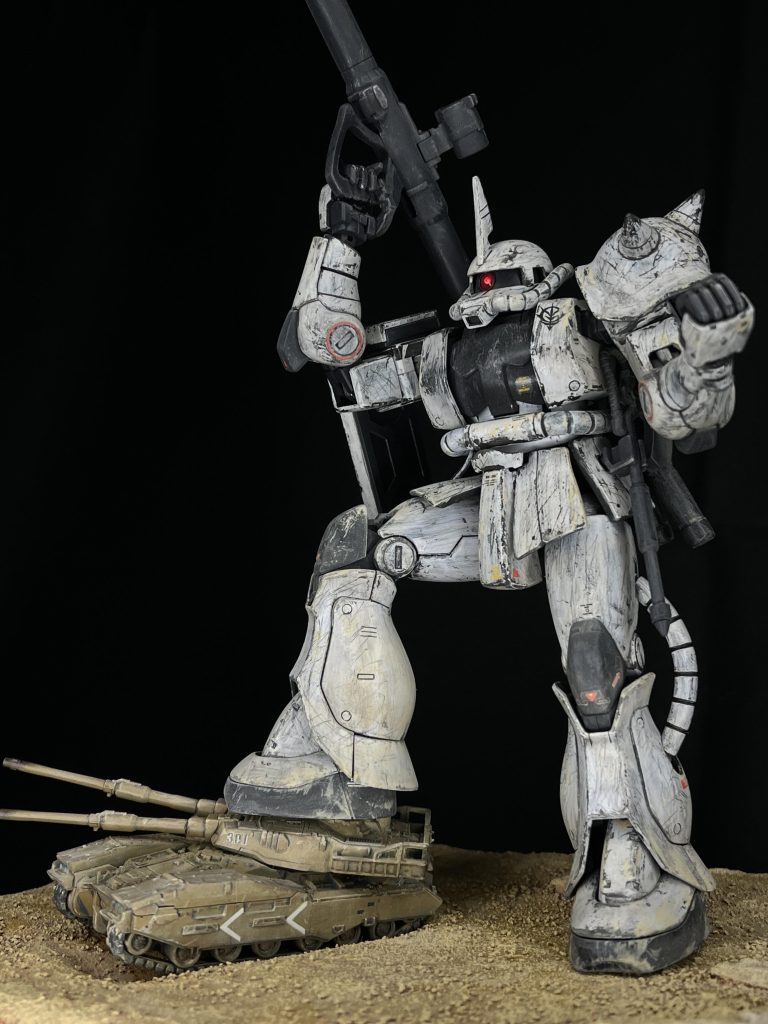 ホワイトオーガーと61式戦車（ビネット風）–4枚目/制作者：陸ガメのリク