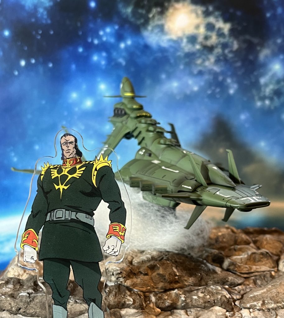 私はもう共に戦うことはできないがどんな苦難な道でも真のジオン軍人なら必ず勝利することができる諸君らの健闘を祈る、ジーク・ジオン！ミネバを頼んだぞ