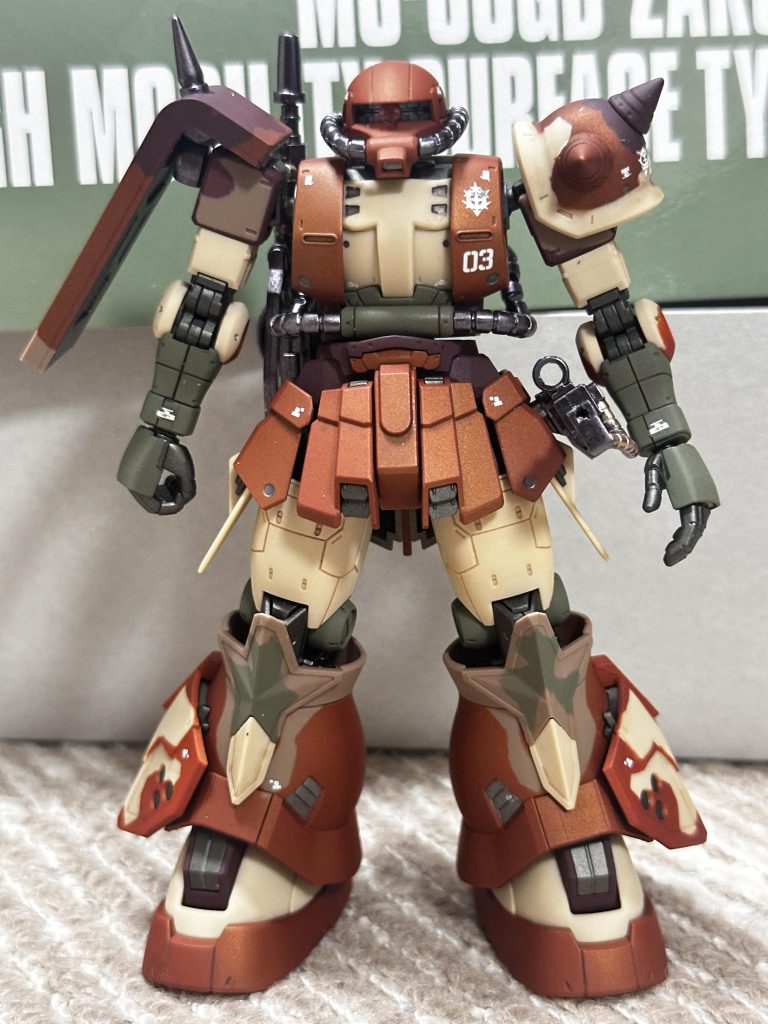 初めてのマスキング塗装！ 高機動型ザク 地上用 サンホ機–3枚目/制作者：minacoroc-k