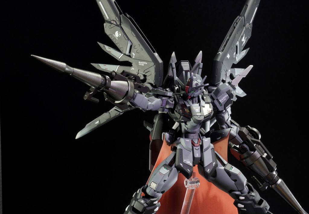 ランスライフルはオプションパーツセット ガンプラ 11　を使用ランス部分は取り外し可能です。また機会があれば撮影しますーその他使用キット・エアリアル改修型・ブラックナイトスコード シヴァ・ディスティニーインパルス