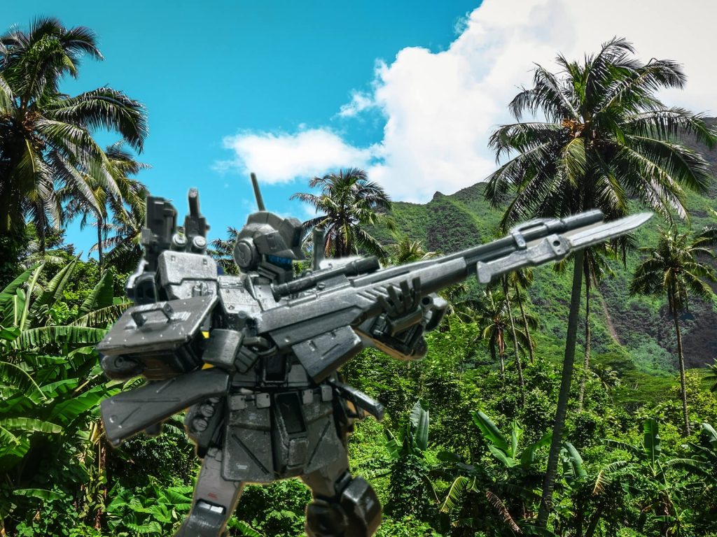 75mmスナイパーライフル バイヨネット付きロングマガジンにカスタムされ、バイヨネット(銃剣)がついた仕様!!バックパック側面にマウント可能!