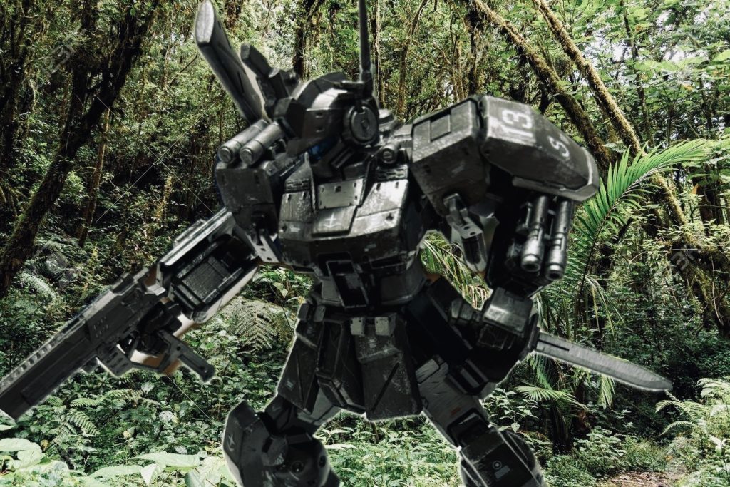 スモークを焚いて静かに敵に近づく様子