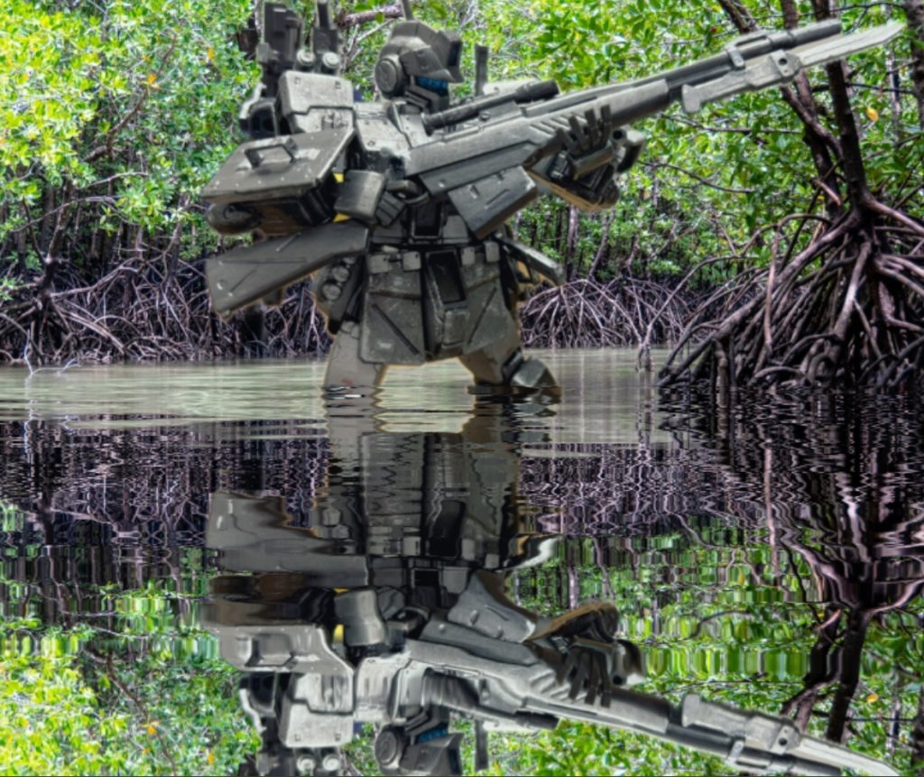 マングローブを進むジムスパルタン!