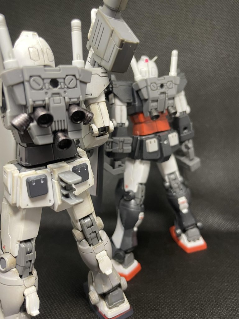 バックパックはオリジンジムから流用。マグネットコーティングと同時に高機動化を計ったと脳内設定しています。