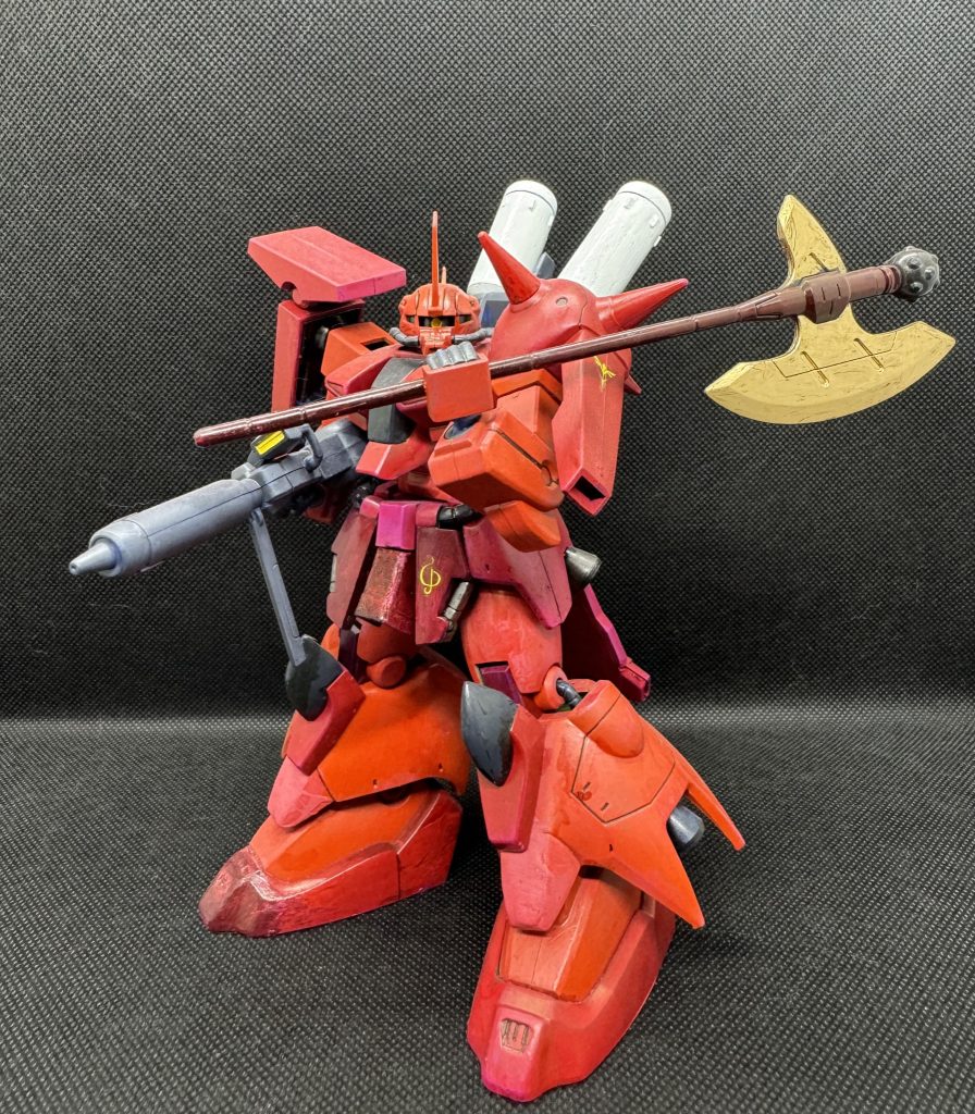 30年ブランクの初期、去年作ったヤツなのでかなりひどい出来。しかも股関節パーツをポッキリやって途方に暮れたなぁ。