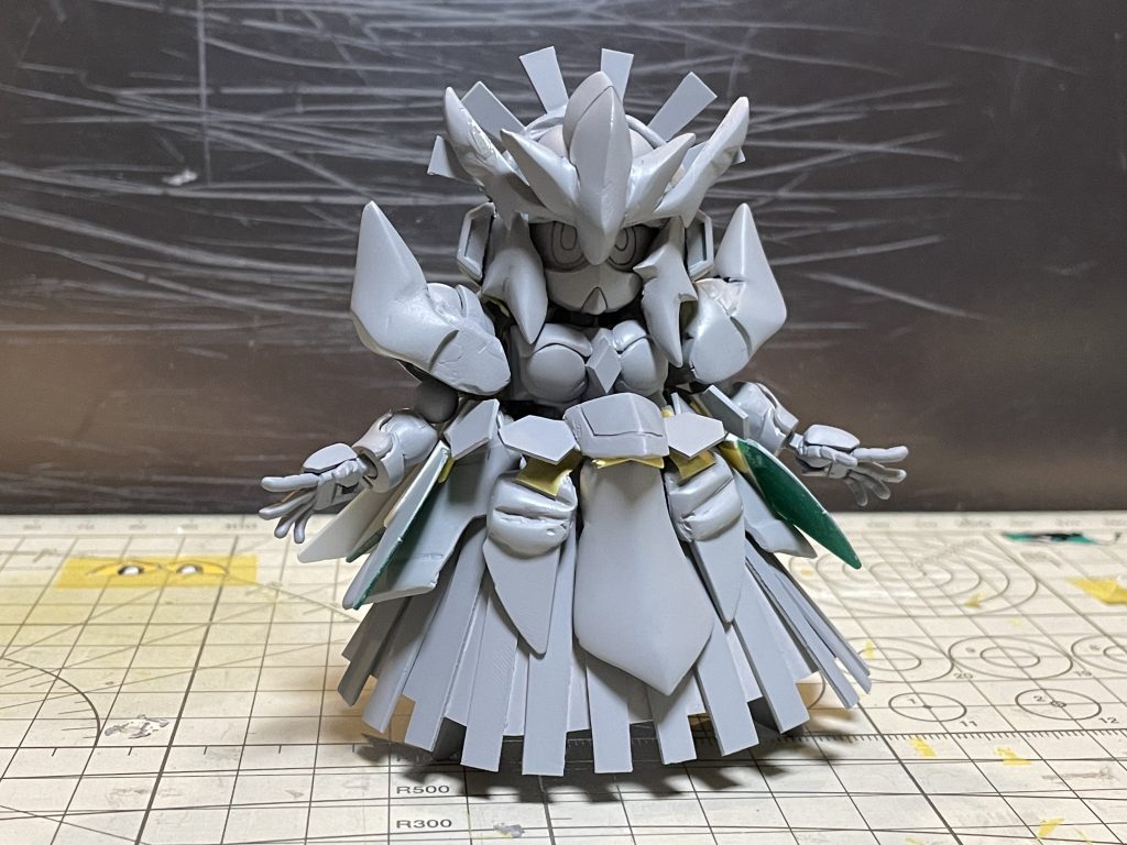 完成直前。フリフリをここから追加しました。