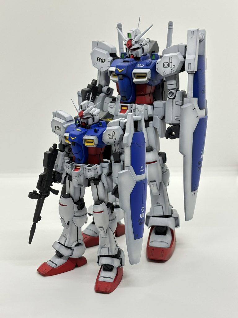 以前投稿したMGゼフィランサスとのツーショット。あとはSDだけですが…ない…。クロスシルエットのゼフィランサスが出るの待ちますかね…出なそうですけど…😭