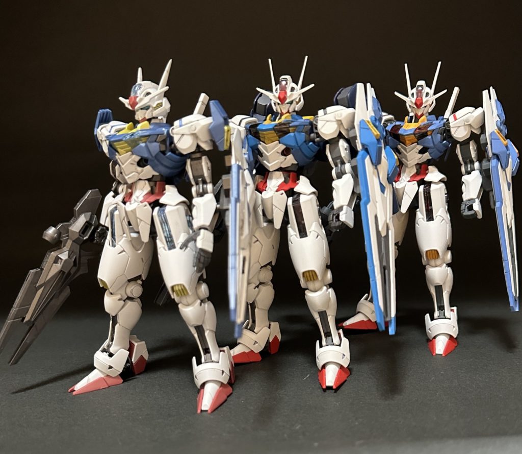 ノーマル・フライトユニット・パーメットスコアシックス。バルバトスほどではありませんけれども、エアリアルもすこし作るのに慣れてきました。