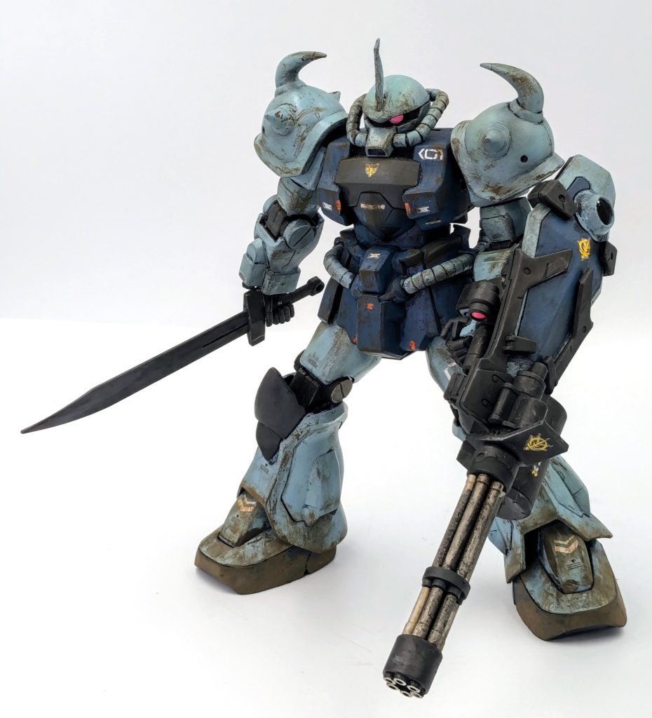 ウェザリングバージョンです👍グフの日に間に合わなかった部分です。