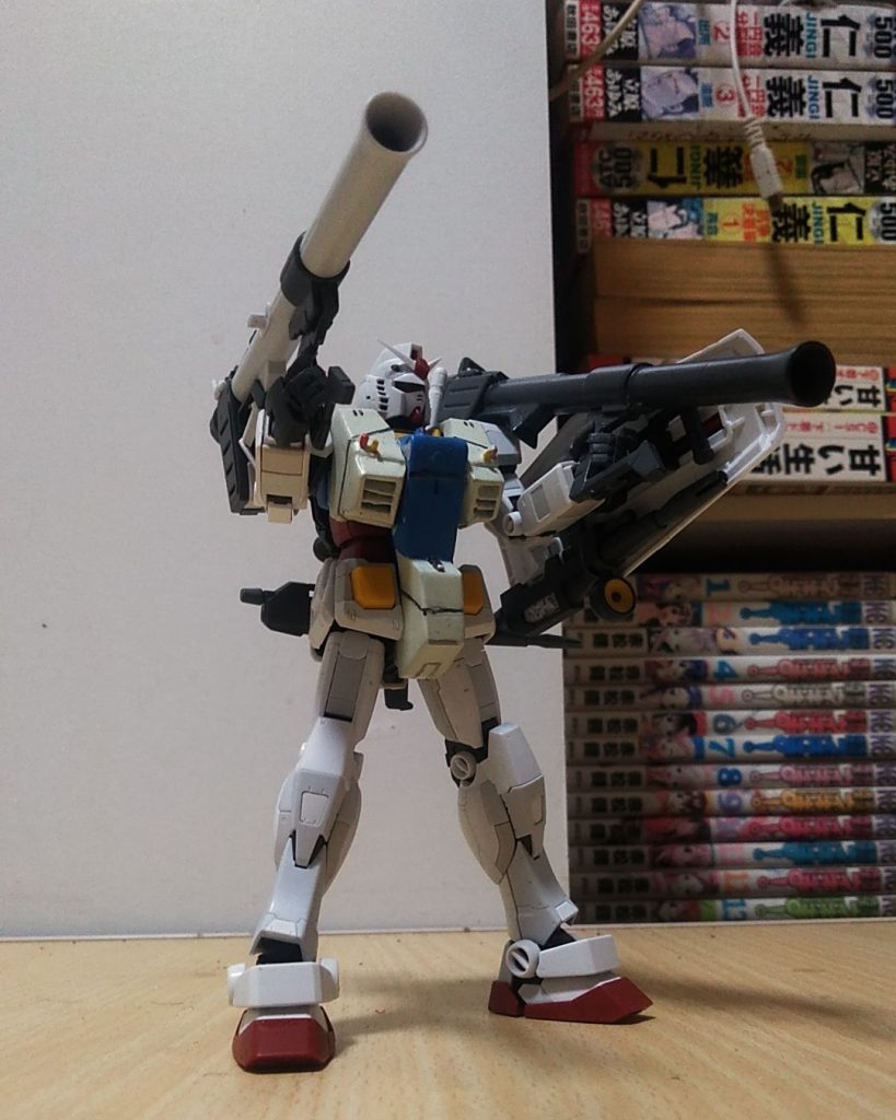 ＥＧの時制作した胸部増加装甲　ＲＧにも取り付けれました。バックパックは、ＲＧとＥＧの形が違うので無理でした。