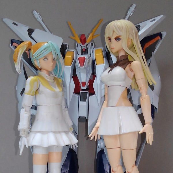 作成を始めたクエスとクスィーガンダムです。クエスはあの白黒のセーラー服みたいな私服姿なんですが、なんかあの服のルーズと言うかゆったりした感を出すのが難しいですね。皴を入れれば良い話なんですが、関節や回転軸やらがあってどう入れれば良いのかなかなか難しいです。ギギは基本そのままですが、マントみたいなものを映画では付けてるんで余裕があればあれを作りたいですね。クスィーを仮組みしました。分かってはいましたがこれはヒドイ。あちこちぶつかってロクに動かない。これはつまり可動がほぼ無理ってことですよね。映画では結構動いてましたけど、矛盾してる。この辺は気にくわなさすぎるので、この意味分からんクソ飾り共をぶった切って可能な限りスッキリさせたいですね。でも今回は女子がメインなので、余裕があったらになります。（1枚目）