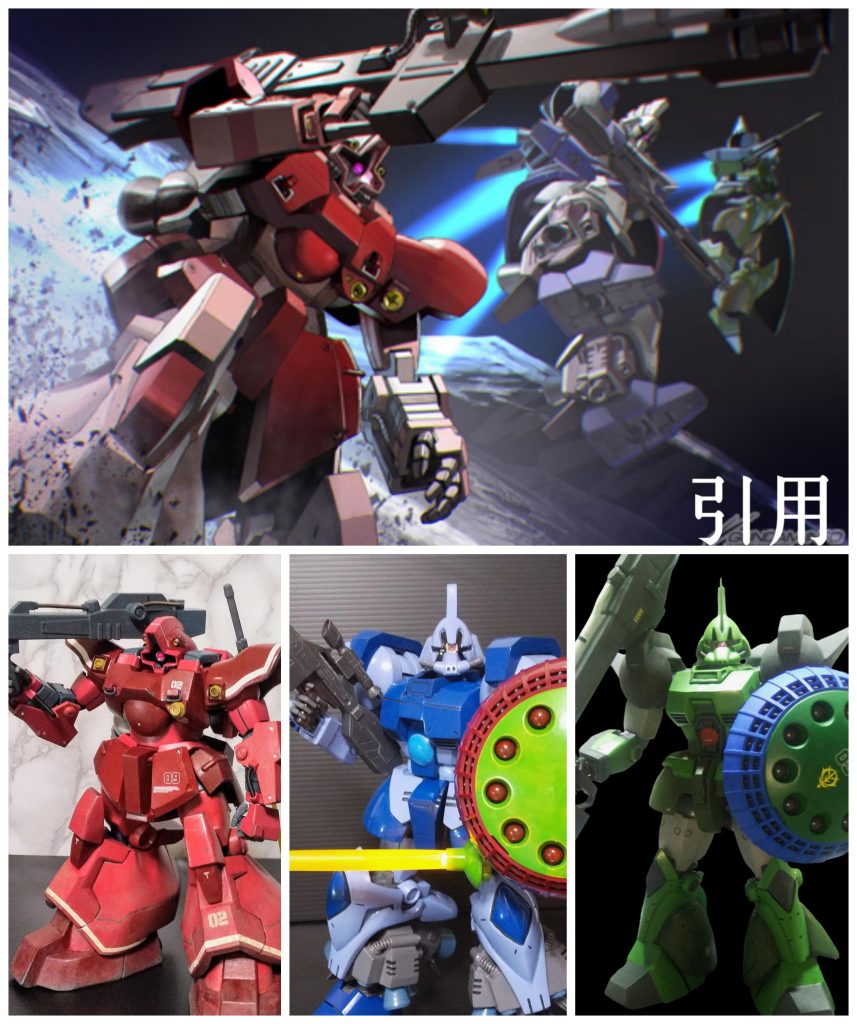 ラボラトリーログ「アクシズからの帰還②」小説のワンショットの3体をなんとか一年がかりで完成させました。やっぱりMGは老眼には優しい大きさですが、かなりのボリュームがあるので大変でした…。ガルバルディαは沢山の方たちが製作されてる為、後回しにしましたが結果的には良い感じでまとめる事が出来て良かったです。