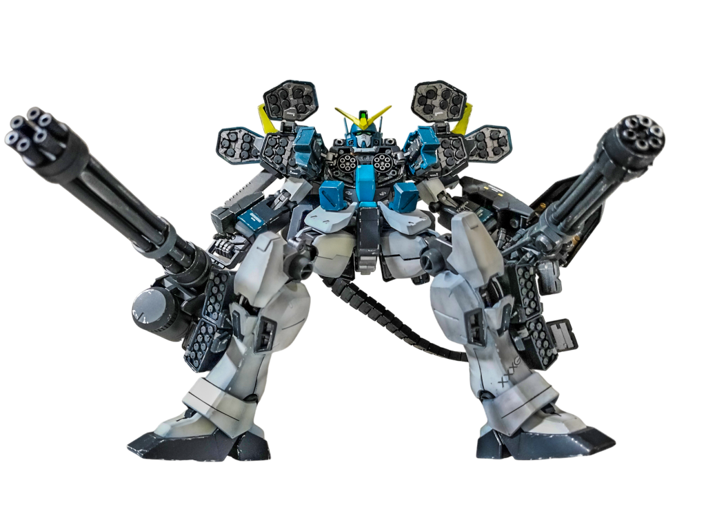 正面下から。この重装感がたまらなく好きです。OVAエンドレスワルツは幼少期より繰り返し見ていますが、どの機体が好きか問われると本気で悩みます。現在は今作同様色替えでサンドロックカスタムを製作中です。次はデスサイズヘルカスタム、トールギスⅢで完了を予定しています。https://gumpla.jp/mg/2071554https://gumpla.jp/mg/1752721ゼロとナタクは制作・公開済なのでよろしければご覧ください。