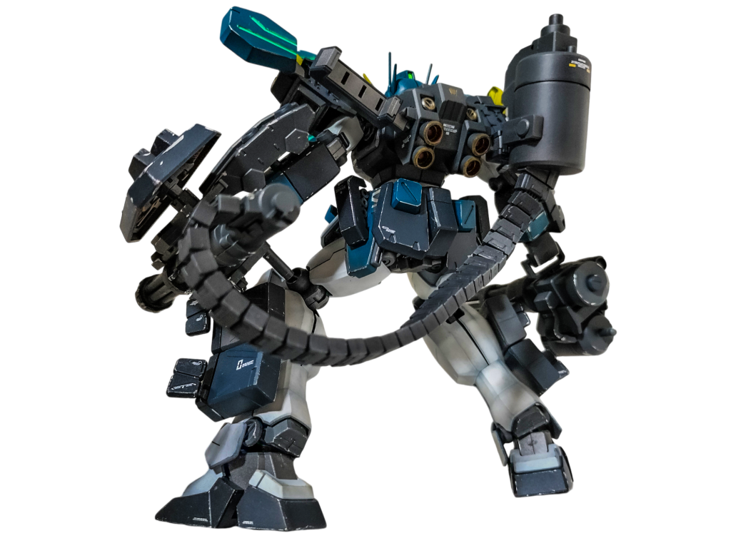 バーニアもカッパーゴールドで塗分け。背面デカバックパックも好きですが、機能だけ詰まってる感のあるこのぐらいのもかっこいい。