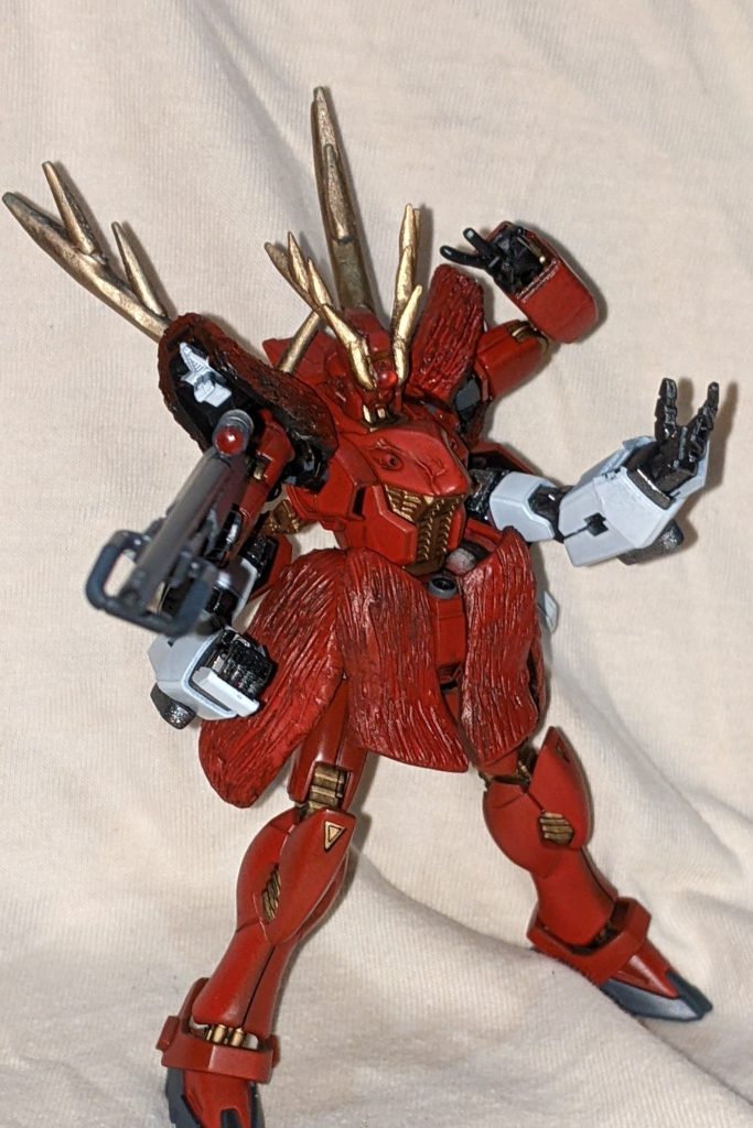 背中のスラスターは隠し腕になってます。( 隠せてへんけど(笑))