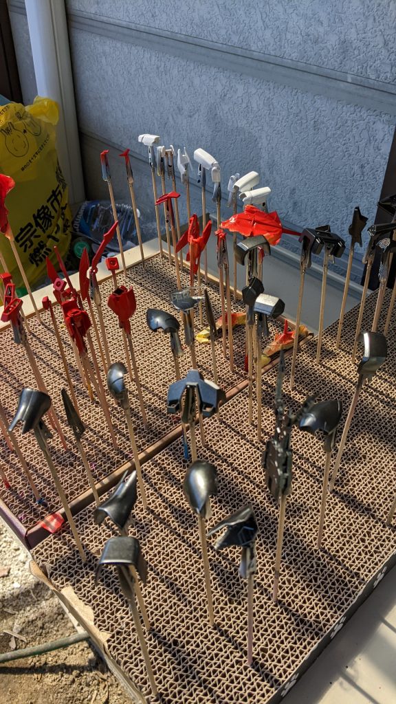 35℃の屋外での塗装・・・・良い子は真似しちゃだめだぞ！