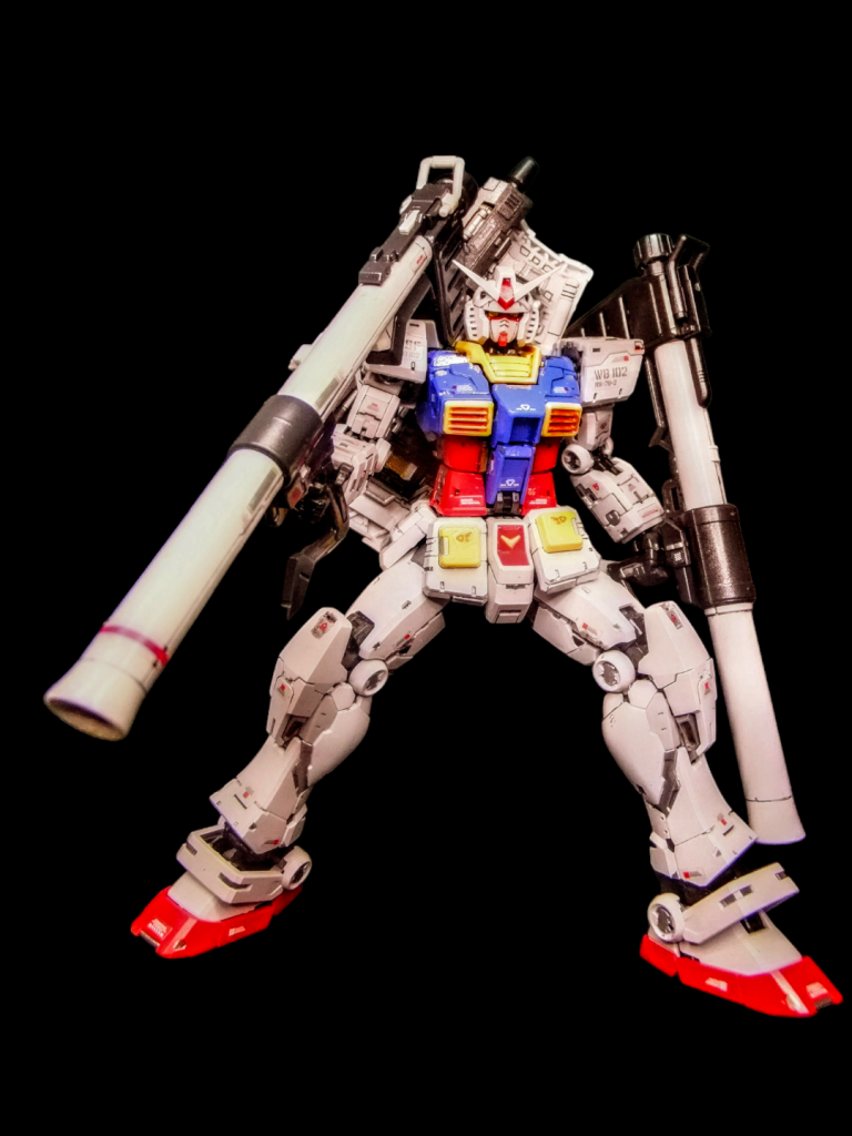 ガンダムの最終決戦Verのバズーカ二丁持ちを再現は本来は公式の「 武器セット」を入手出来無かったので 「RG ガンダムVer1」のバズーカを流用しています💦