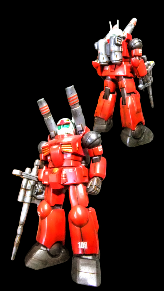 HGUC初版販売時に作った　ガンキャノンとなりマス。自分はリバイブ版がどうしても好きになれなかったので「 リバイブ版」は購入していません💦