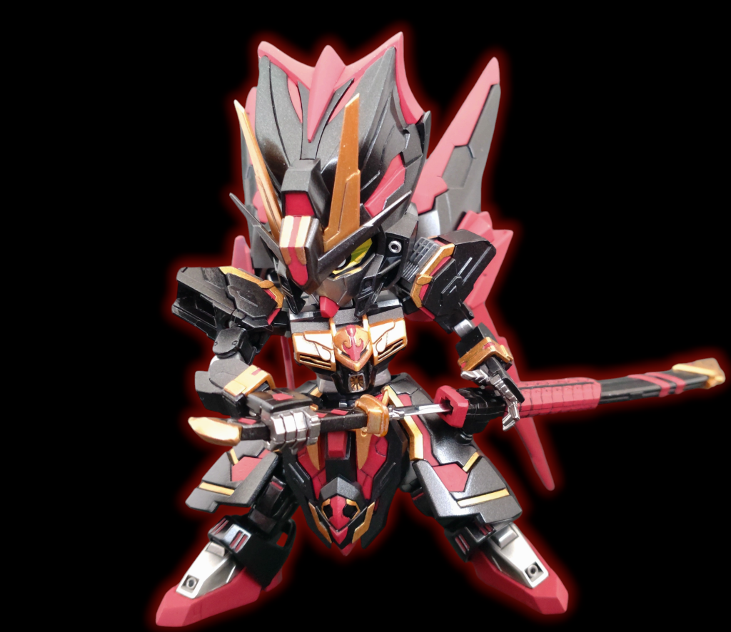 抜刀モーションを構えられるように肩と関節部分をイジり、鞘の接続部分はフレキシブルに動くように加工