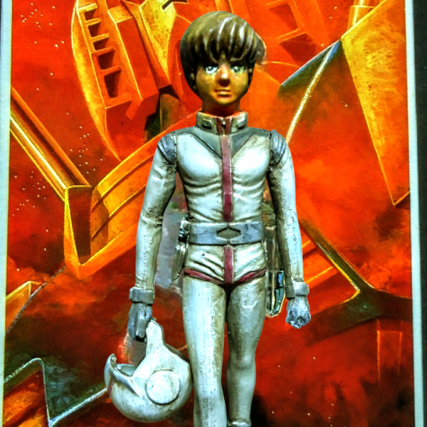 旧キット　キャラコレ　アムロ　レイのボックスアートをなんちゃって再現デス😁