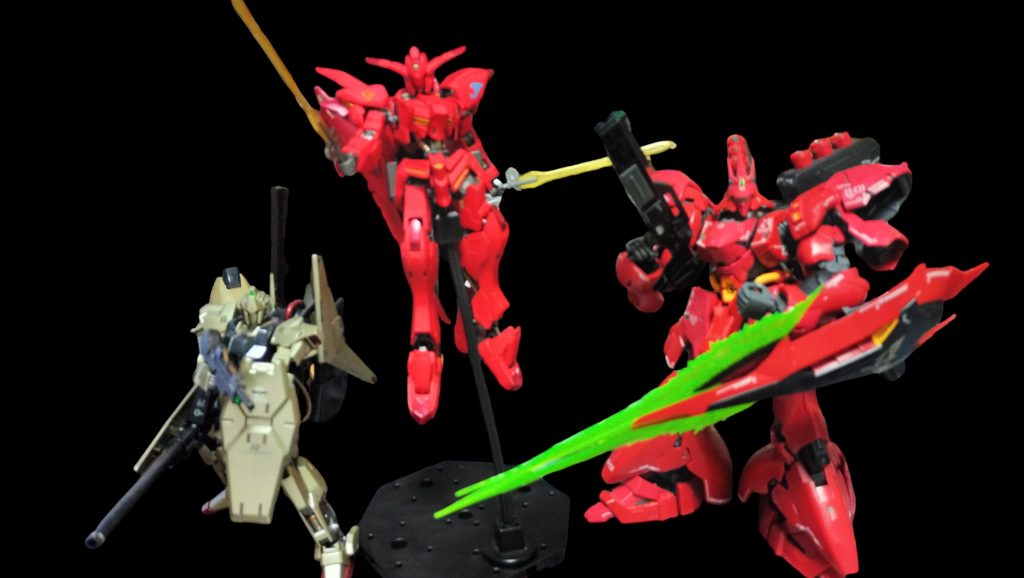 機体コンセプト(機動性特化)とカラーコンセプト(赤)と揃い踏みこれも見たかった!!