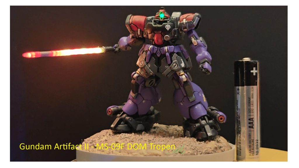 Gundam Artifact II - MS-09F DOM Tropen ミニチュアモデル電動改造–4枚目/制作者：kwluk717