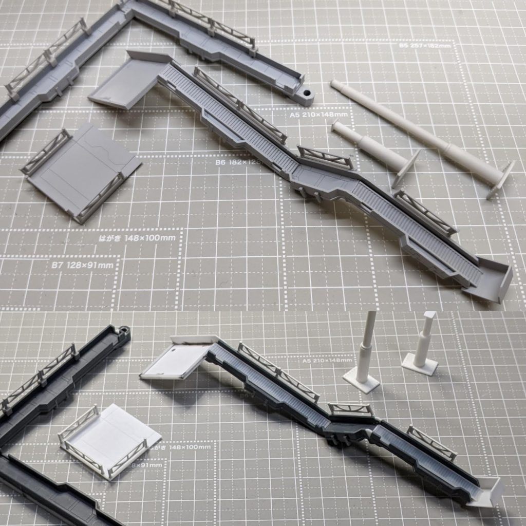 通路類です。階段部分は100均物のケーブルタイを利用しています。