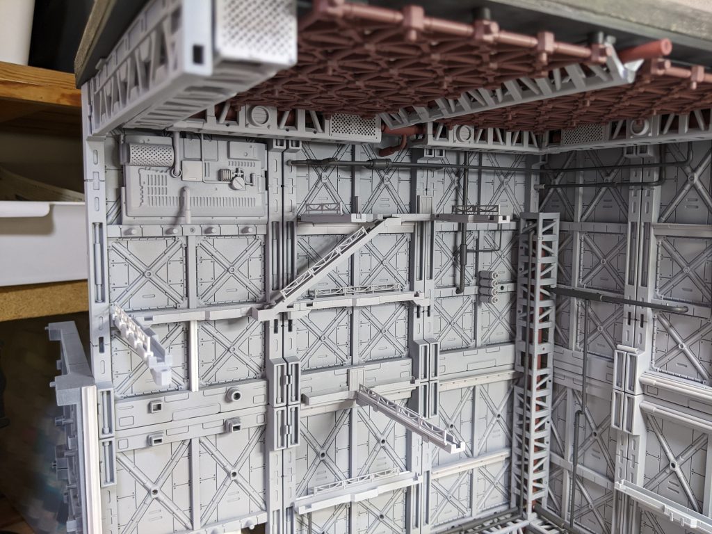 壁面通路も4層ぐらい作りました。すべてマグネットを利用して取り外す事が出来ます。