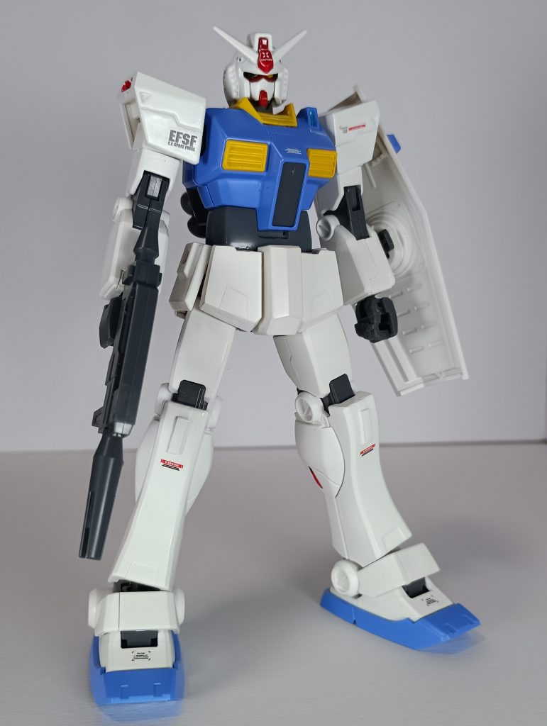 レプリカのガンダムヘッド装着状態。文字通り頭だけガンダムヘッドに換装しただけです。「だが エンデにとっては・・・」