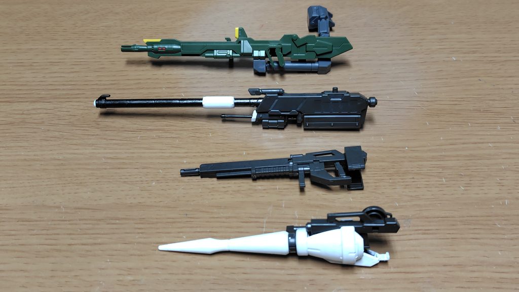 輝き撃ちモデルの更なる追加装備。320mm超高インパルス砲アグニに滑腔砲を含めての重火器を陸戦型ガンダムに載せました。