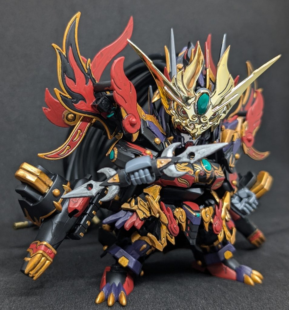 武器名「曼荼羅双迅」(まんだらそうじん)元の阿修羅王の武器の持ち手を作って握れるようにしてあります