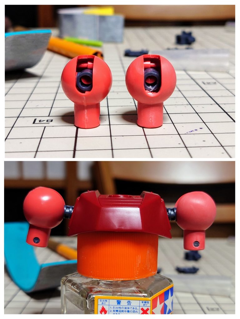 真っ直ぐ下へ降ろせる様に調整