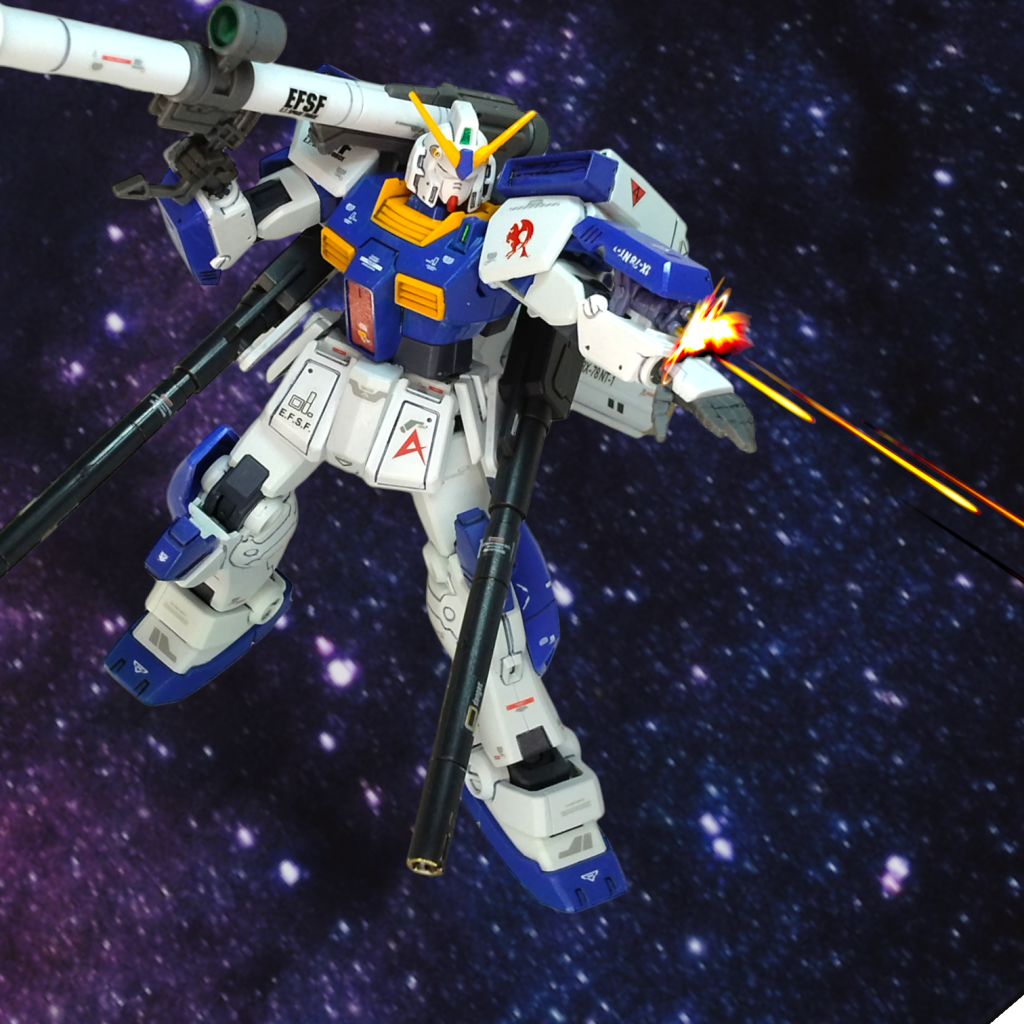 アレックスの代名詞、腕ガトリングこっちはアムロはあんまり好きじゃなさそう(zaku-kao4)