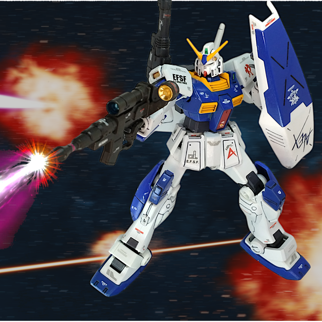 余計なパーツを外すと実にガンダムらしいスタイルで安定の魅力があります(gandam1)