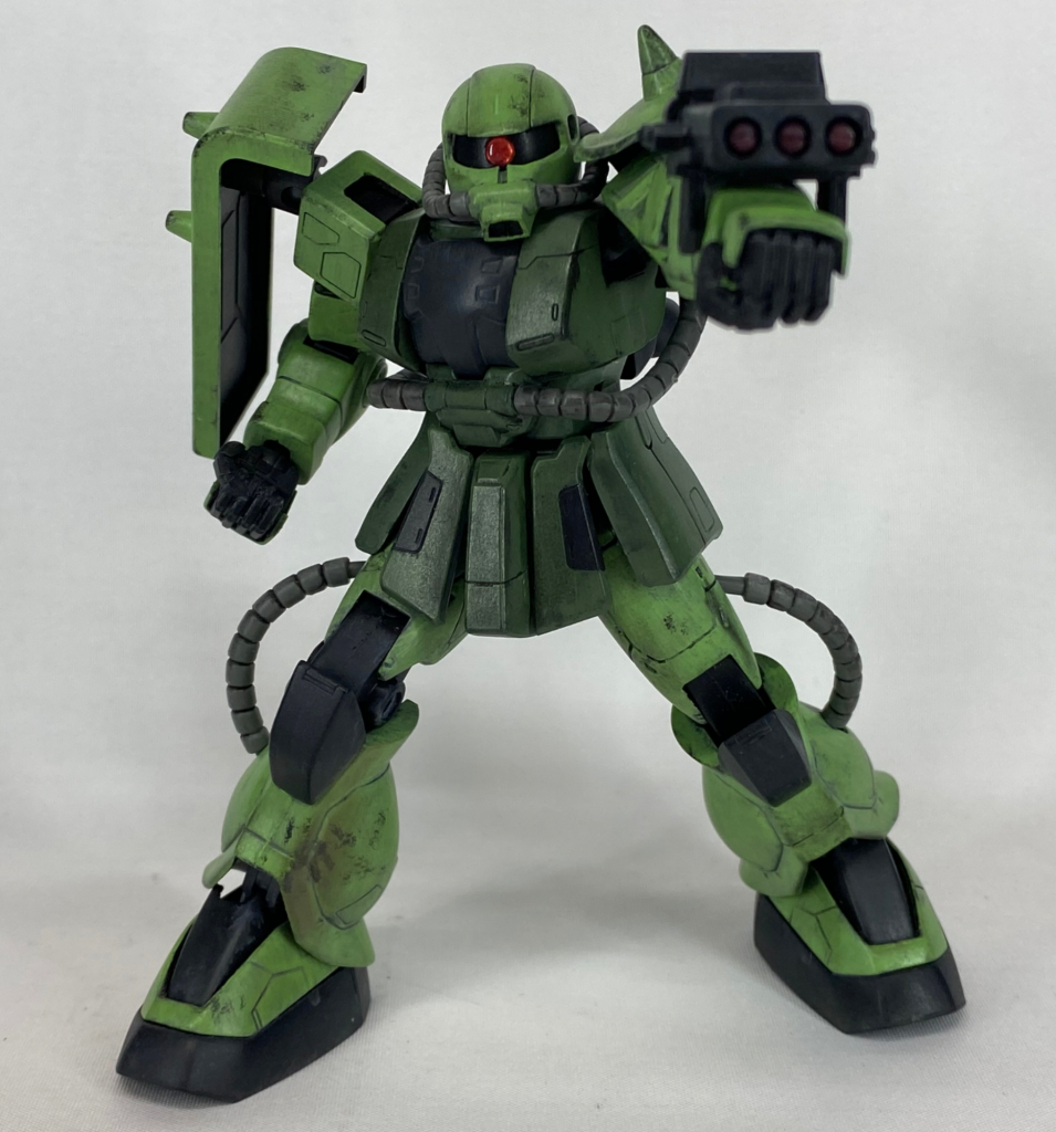 造形自体は元キットで十分満足なんですが、このミサイルランチャーの射撃姿勢をカッコよく決めたかったんです☺️