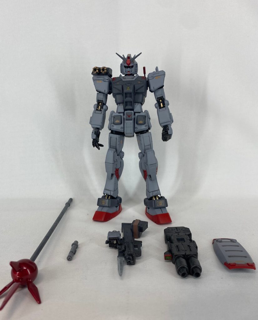 2連装ビームライフル(ショートバレル)90mmブルパップマシンガン(ベヨネット装備)ビームサーベル(兼ビームジャベリン)頭部60mmバルカン砲肩部60mm連装ガトリング砲対MS用パイルバンカー