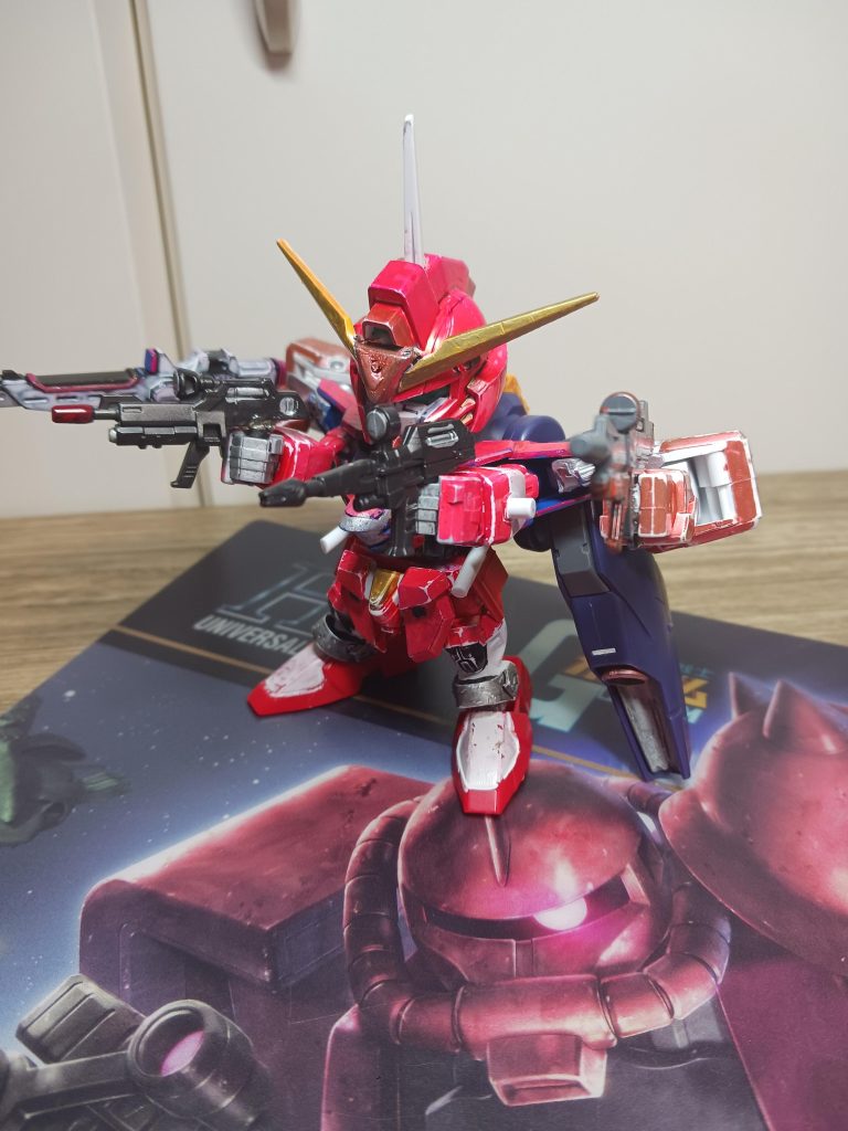 サブアーマーが追加された理由は、イモジャはドラグーンが付いていないためフルバーストが出来ないため腕2本プラスでつけたら出来るくね？って感じで作りました。