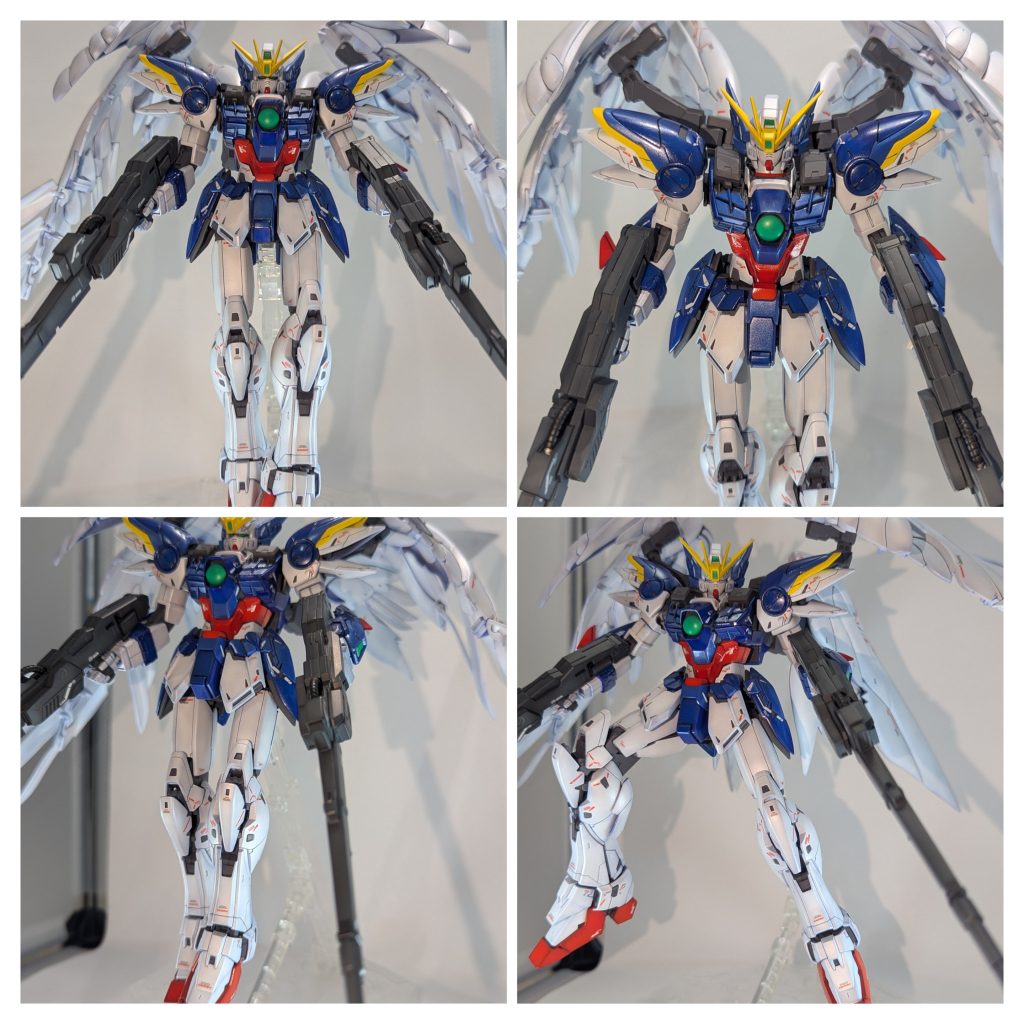 このガンダムは撮影が難しい！特徴的な羽との対比というか、何をどう引き立てるべきか、とにかく思った通りに格好良く写りませんでした。 撮影環境が〜と記したこともありますが、そもそも撮影方法の勉強をしないとですね。