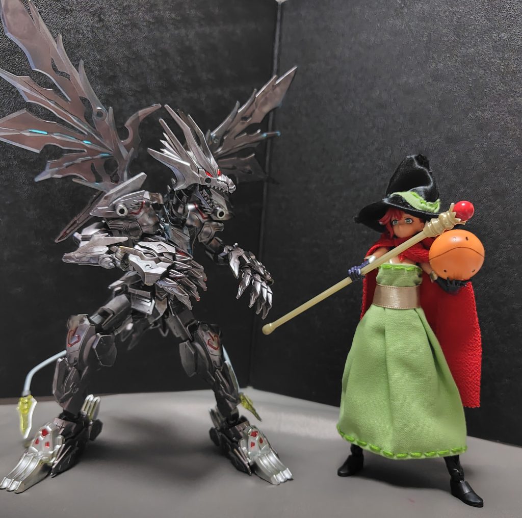 女魔法使いはドラゴンに挑戦しますが、相手は呪文が全て無効です。「勝てるわけないよ……」