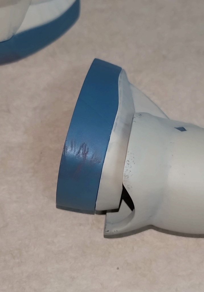 ダメージを金属ヤスリで