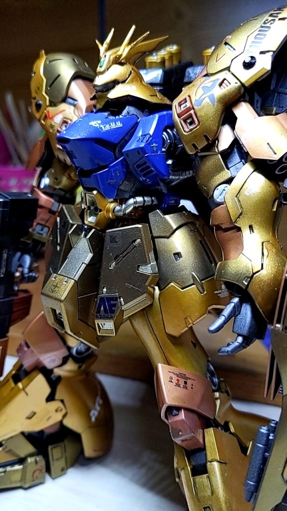 全身です。カッパー、金は4色使っています。