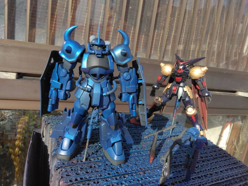 トップコート後、天日干しの図